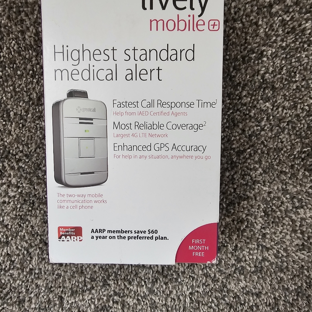 Lively Mobile Plus Highest Standard Medical Alert New In Box
